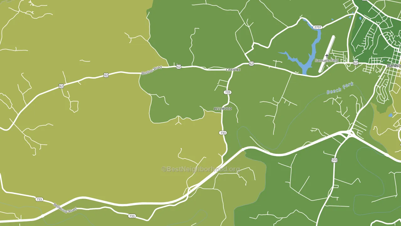 Bellwood, KY block-group voter-turnout map