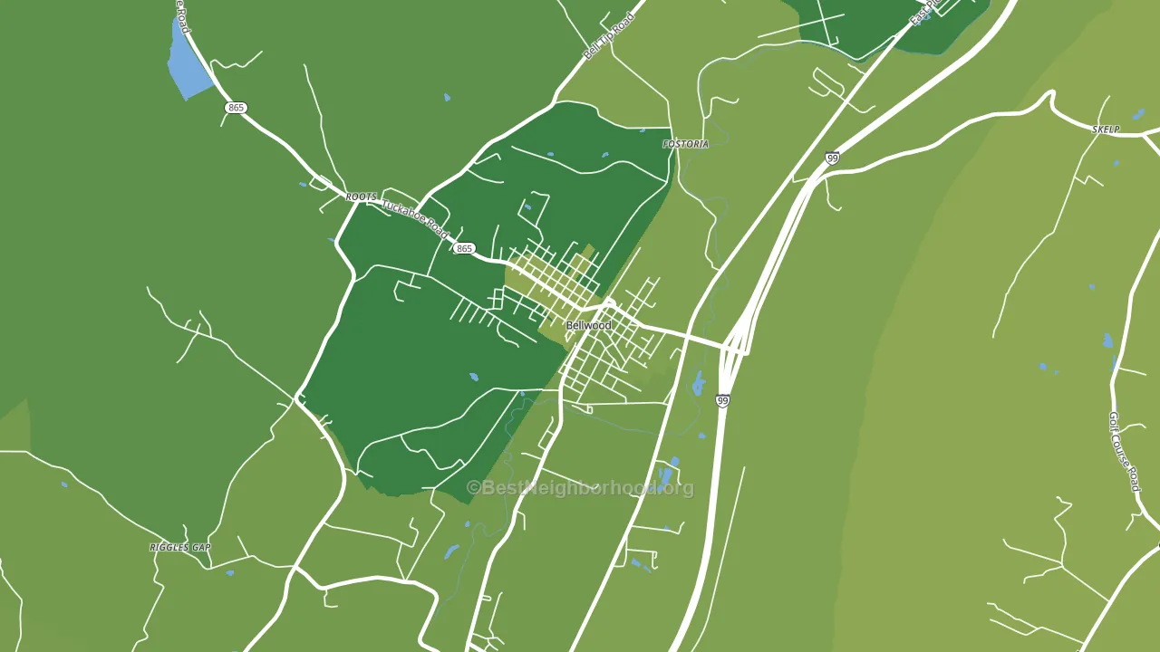 Bellwood, PA block-group voter-turnout map
