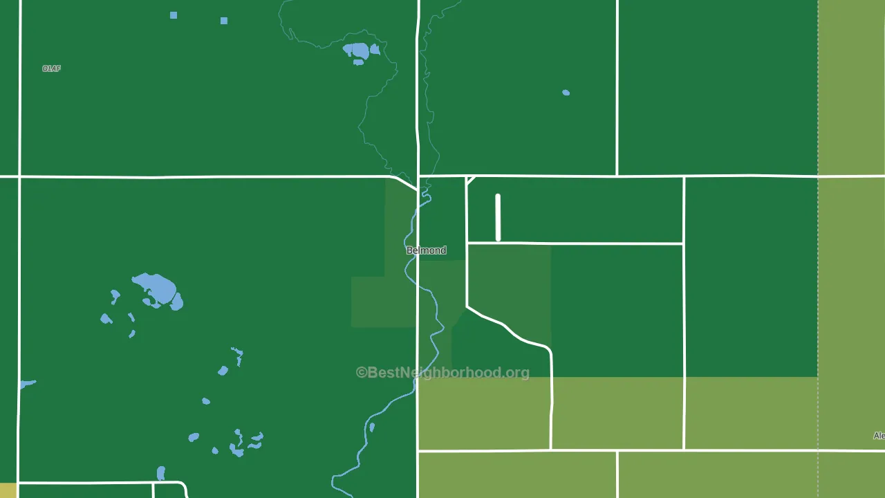 Belmond, IA block-group voter-turnout map