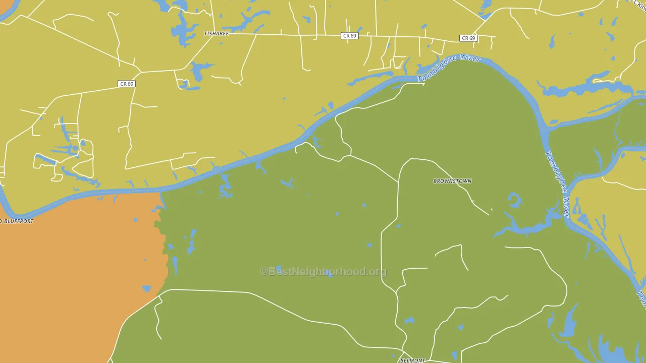 Belmont, AL block-group voter-turnout map