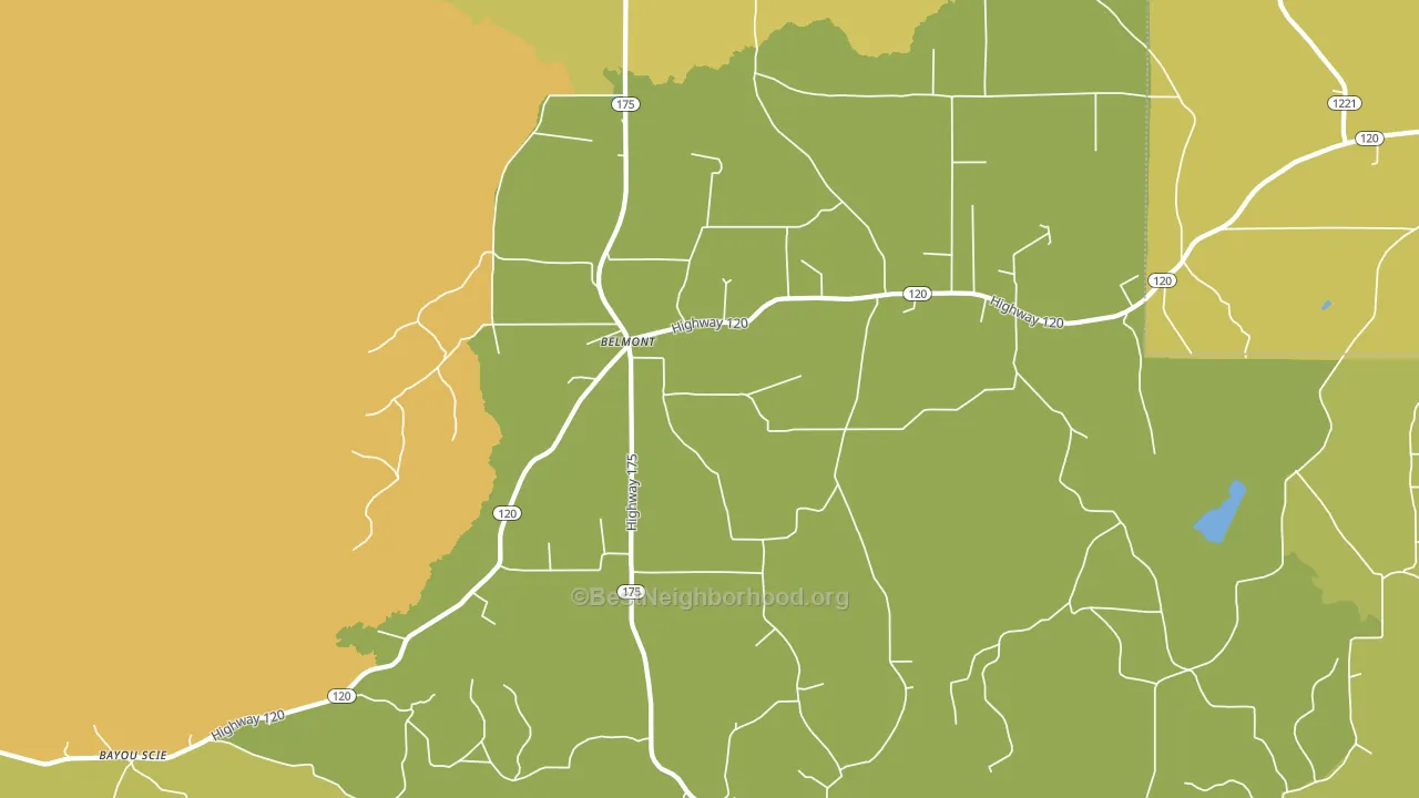 Belmont, LA block-group voter-turnout map