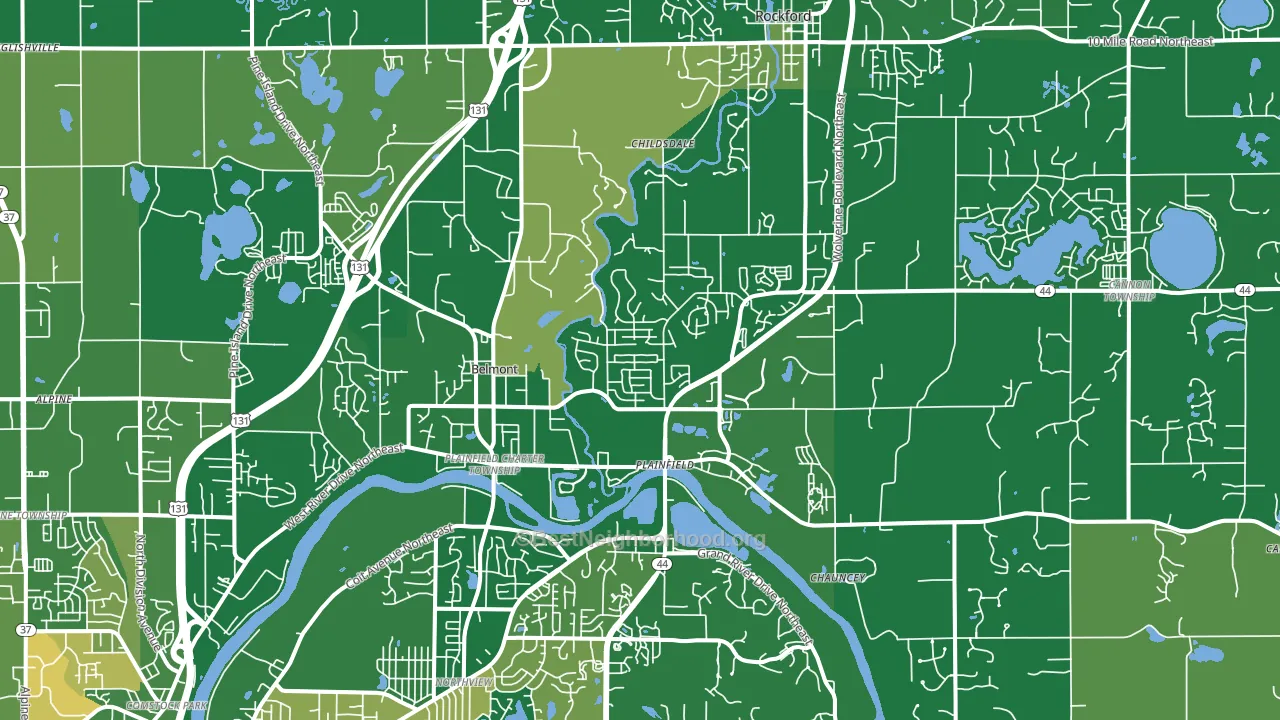 Belmont, MI block-group voter-turnout map