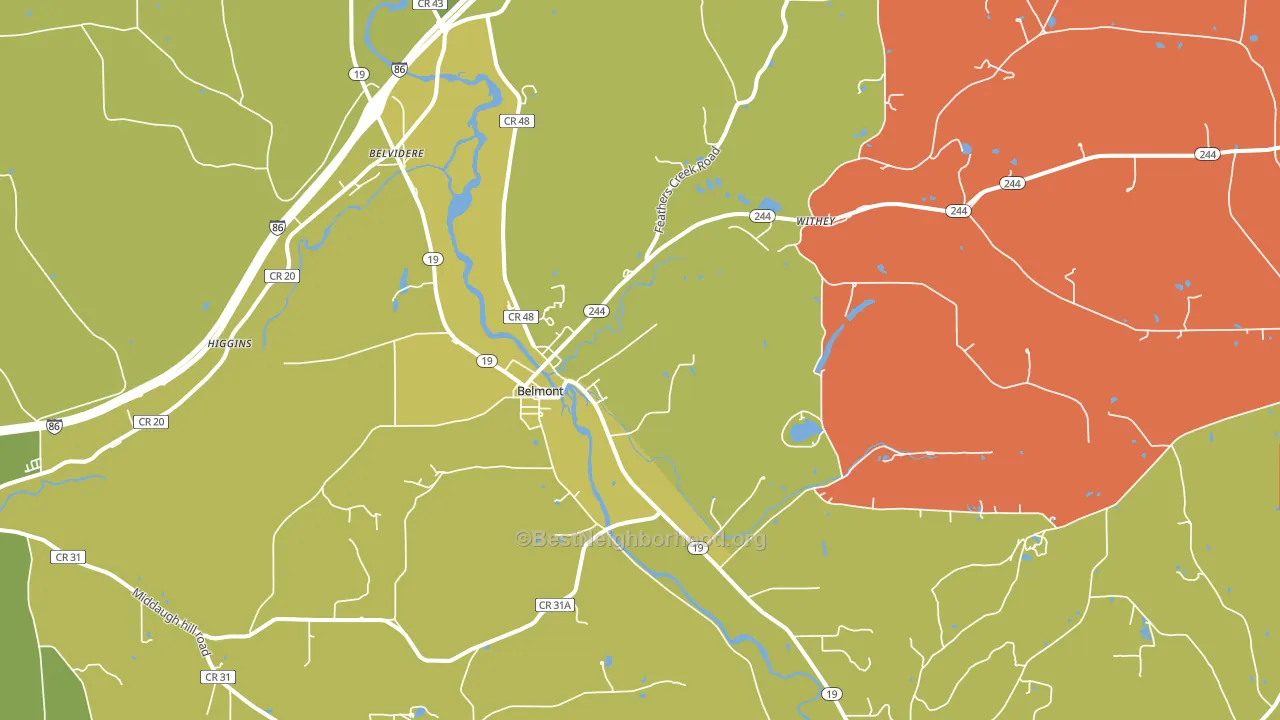 Belmont, NY block-group voter-turnout map