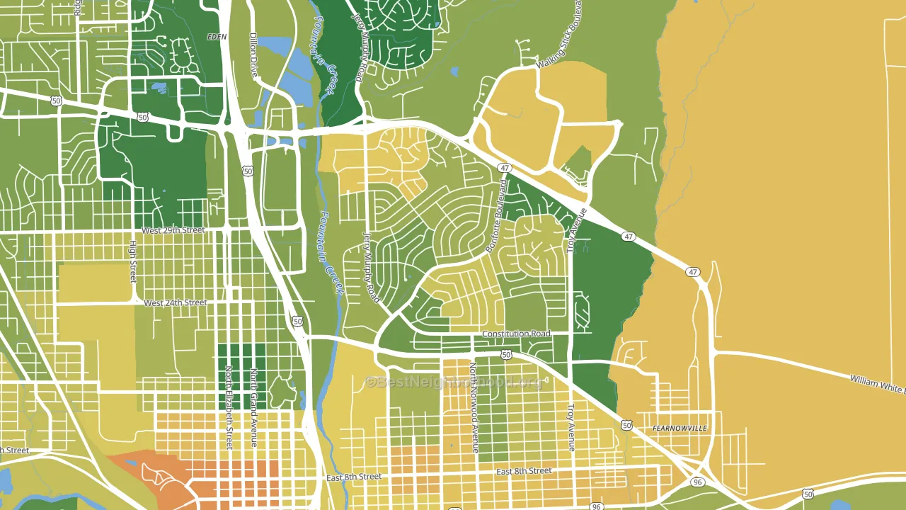 Belmont, Pueblo, CO block-group voter-turnout map