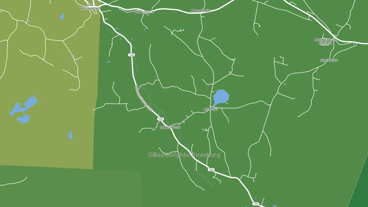 Belmont, VT block-group voter-turnout map