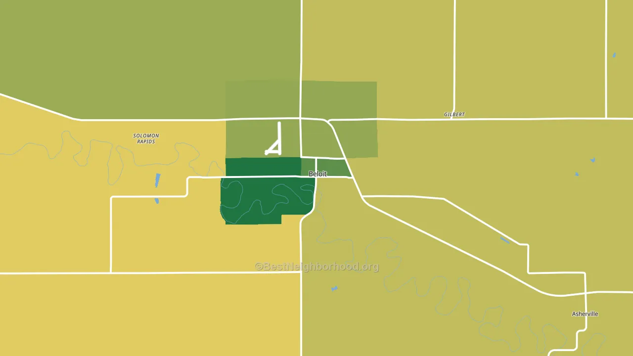Beloit, KS block-group voter-turnout map