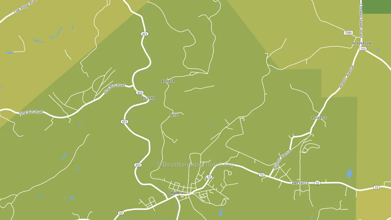 Belsena Mills, PA block-group voter-turnout map