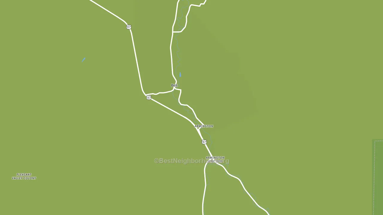 Belt, MT block-group voter-turnout map