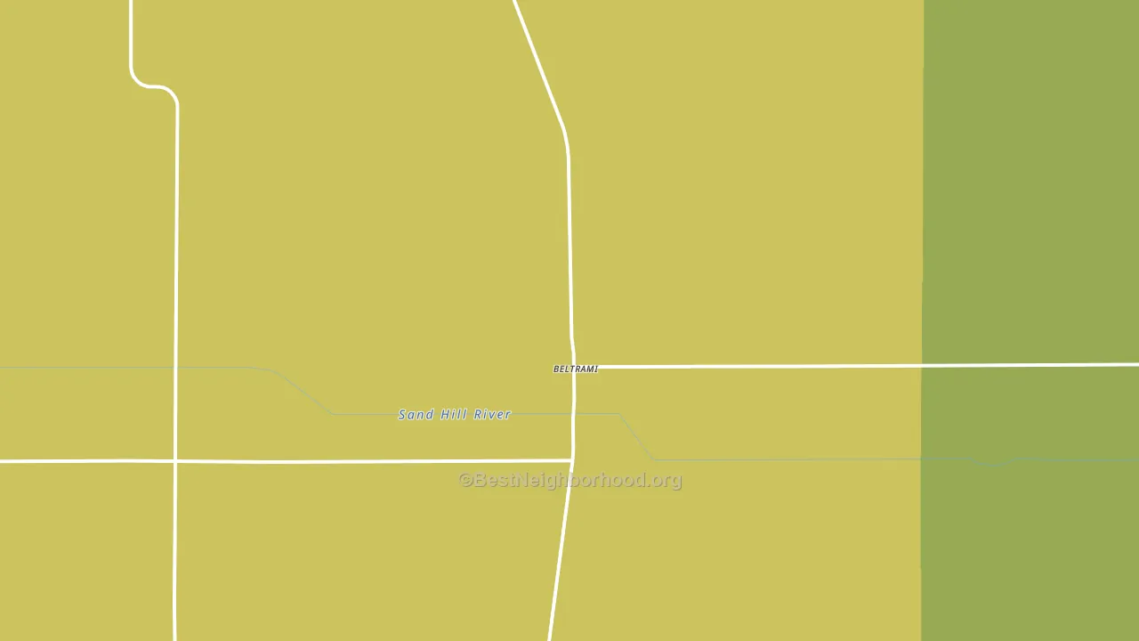 Beltrami, MN block-group voter-turnout map