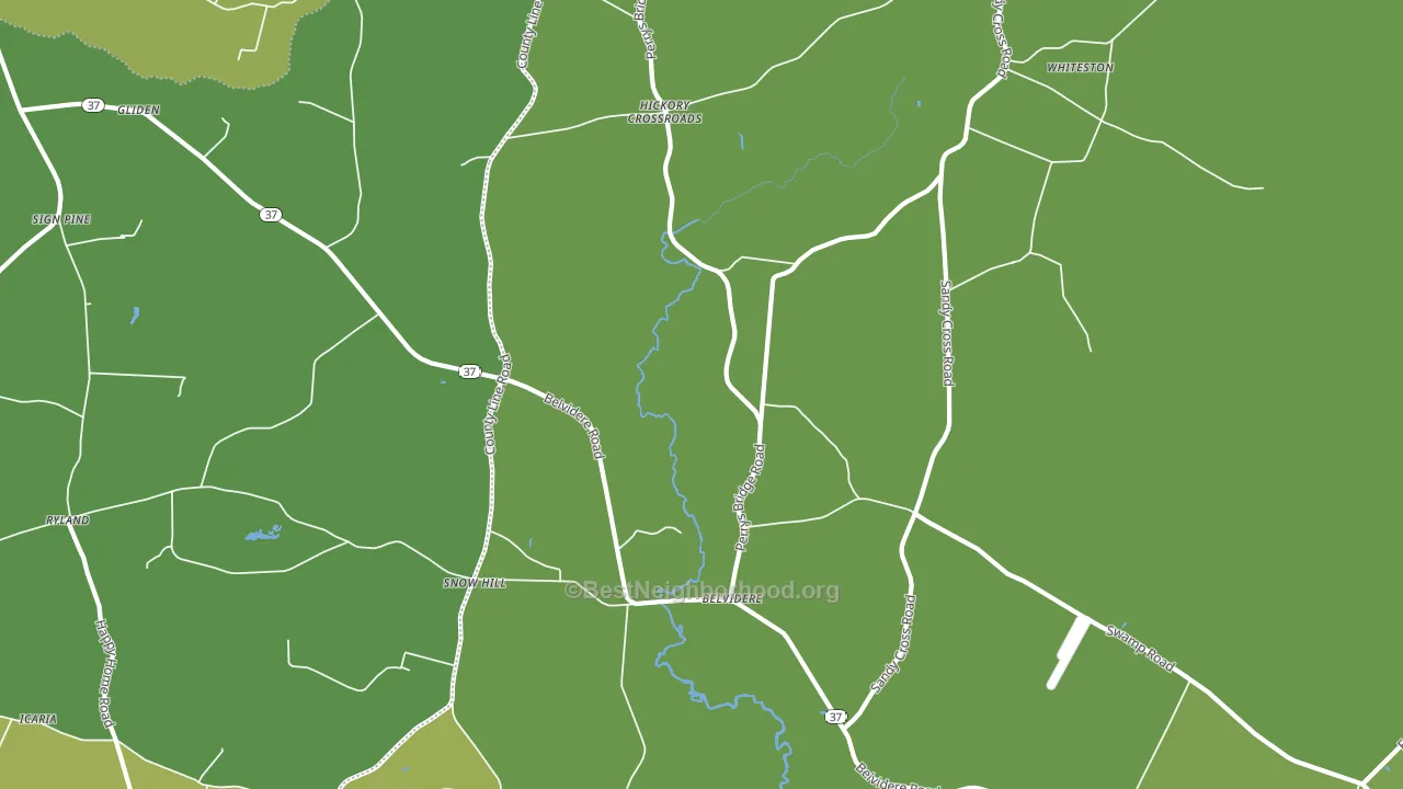 Belvidere, NC block-group voter-turnout map