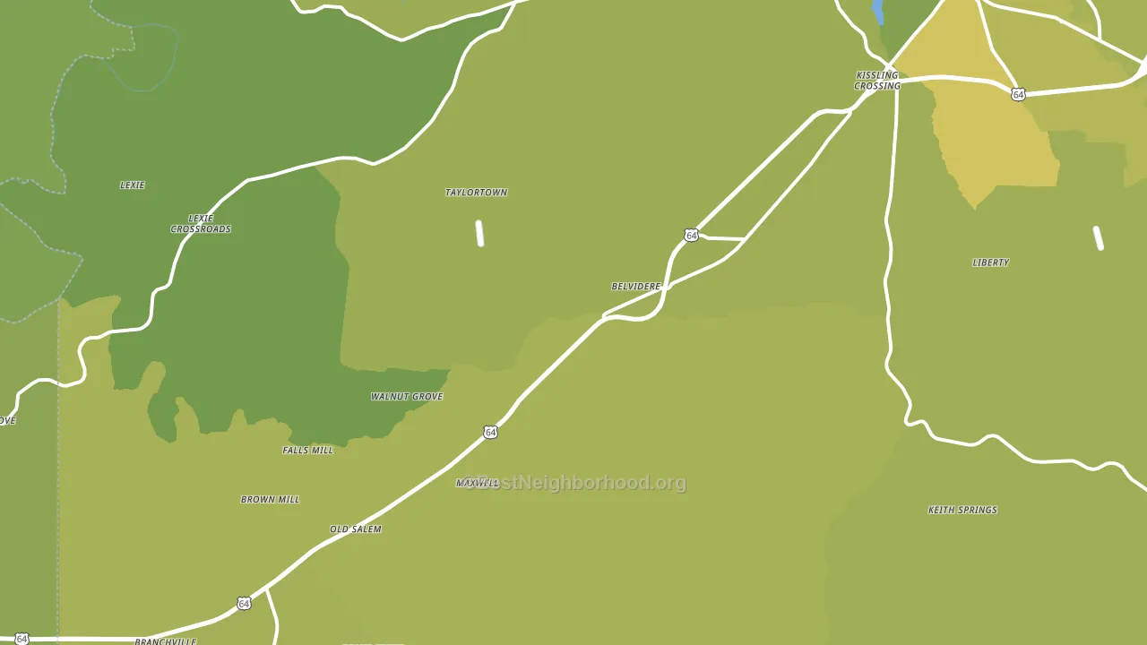 Belvidere, TN block-group voter-turnout map