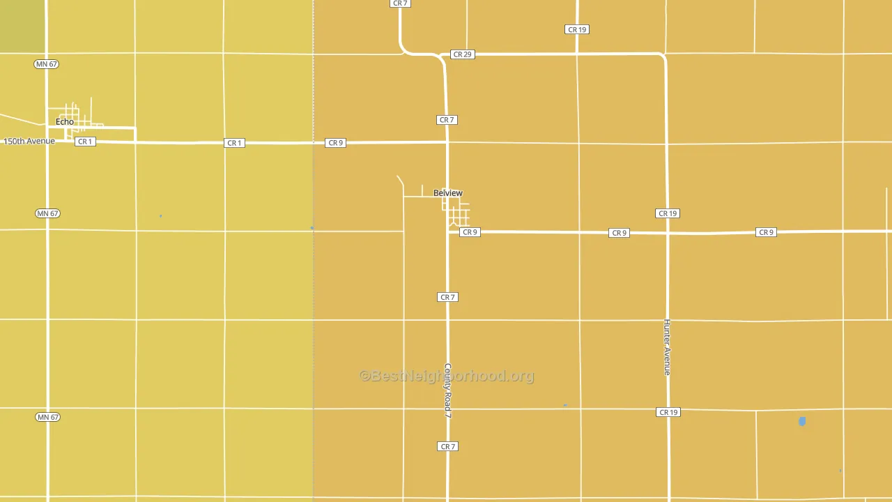 Belview, MN block-group voter-turnout map