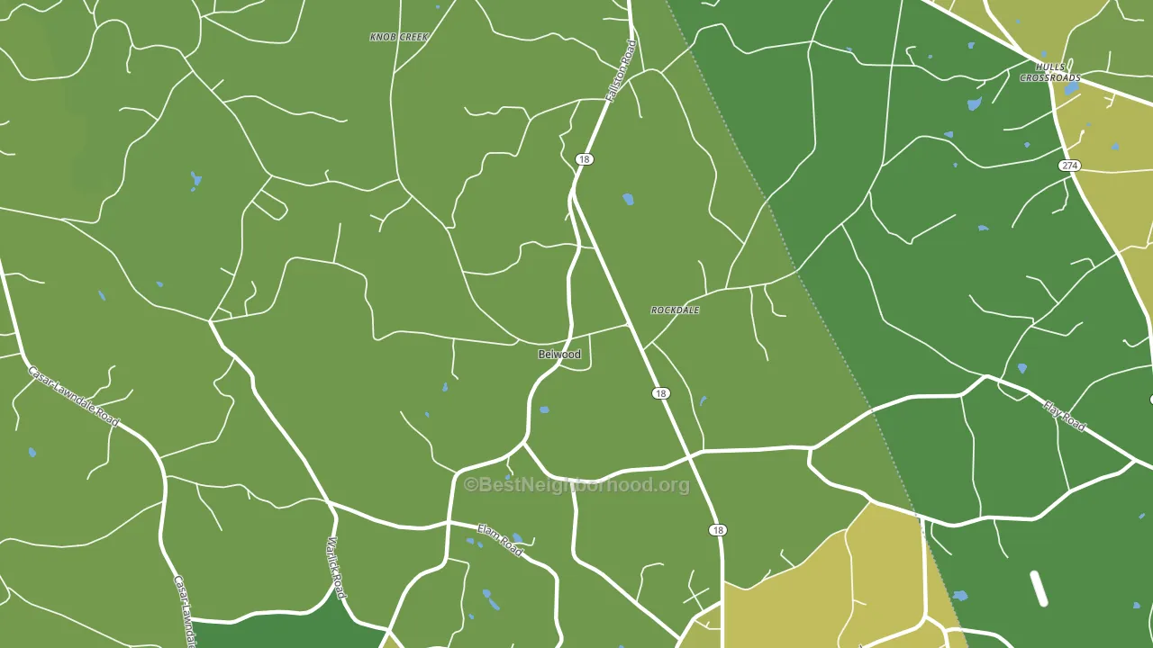 Belwood, NC block-group voter-turnout map