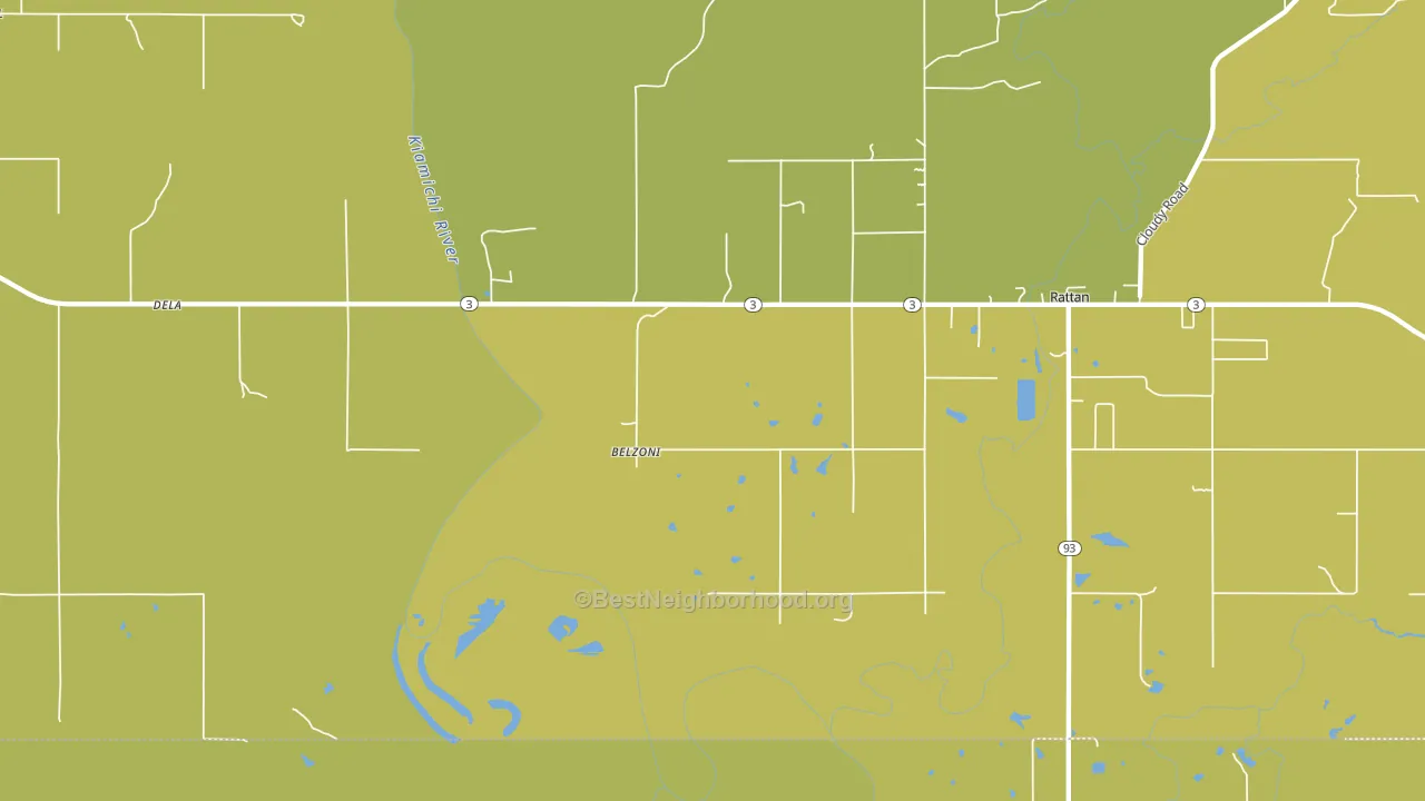Belzoni, OK block-group voter-turnout map