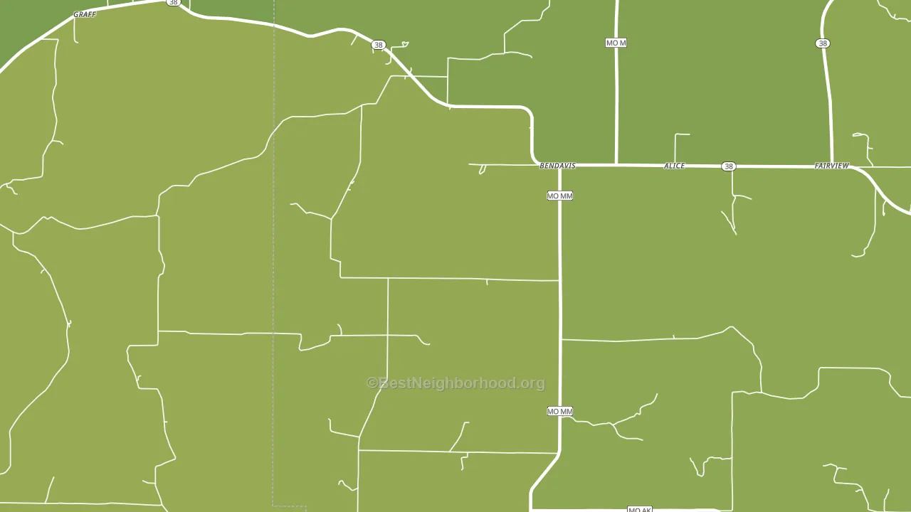 Bendavis, MO block-group voter-turnout map