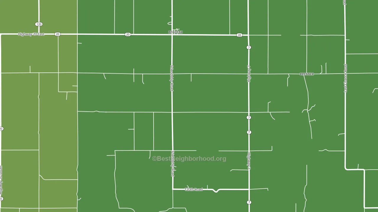 Bendena, KS block-group voter-turnout map