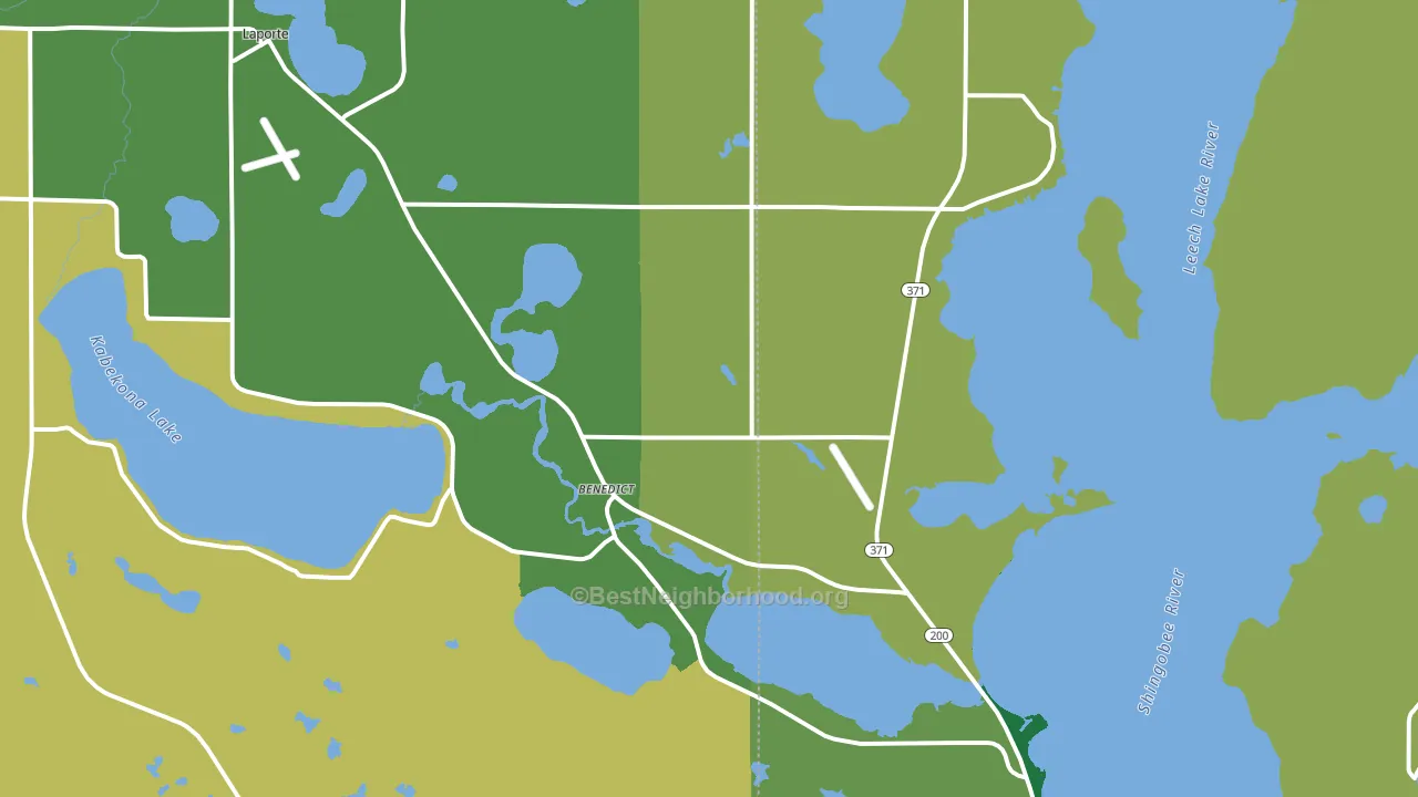 Benedict, MN block-group voter-turnout map