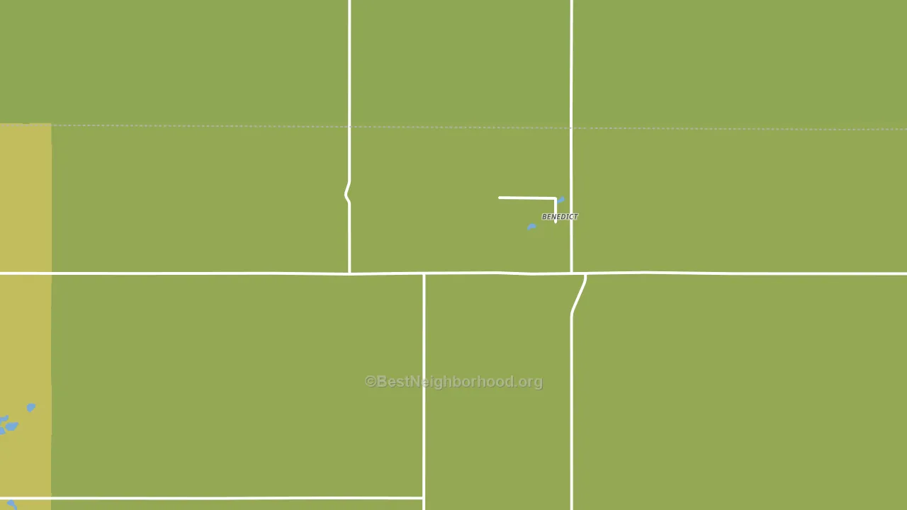 Benedict, ND block-group voter-turnout map