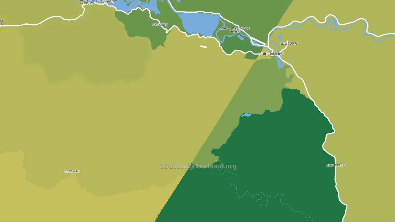 Benewah County, ID block-group voter-turnout map