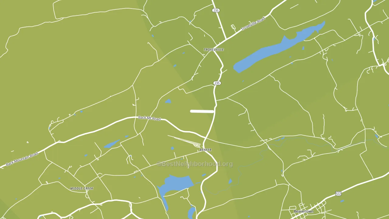 Benfer, PA block-group voter-turnout map