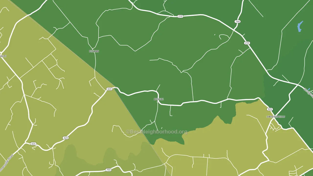 Bengal, KY block-group voter-turnout map