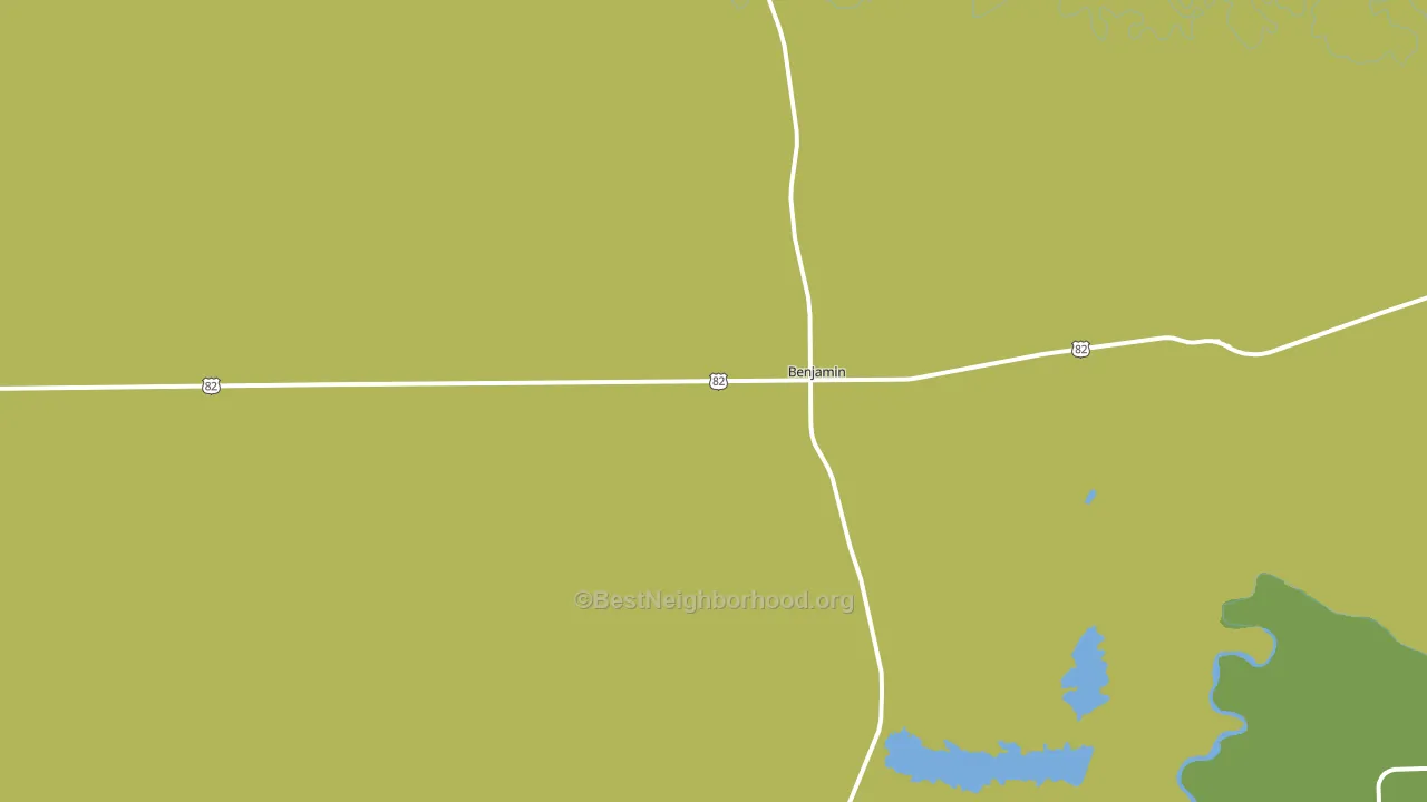 Benjamin, TX block-group voter-turnout map