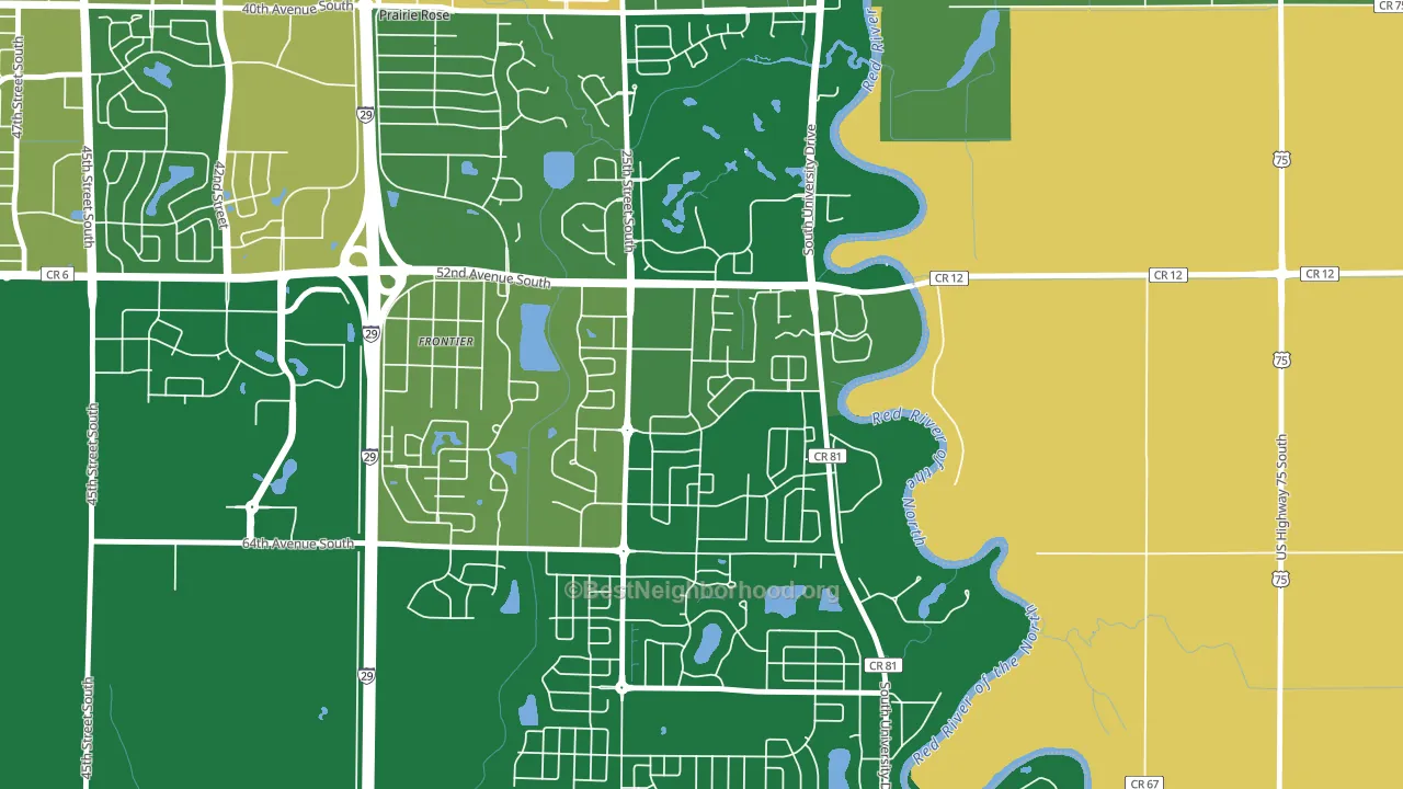 Bennett, Fargo, ND block-group voter-turnout map