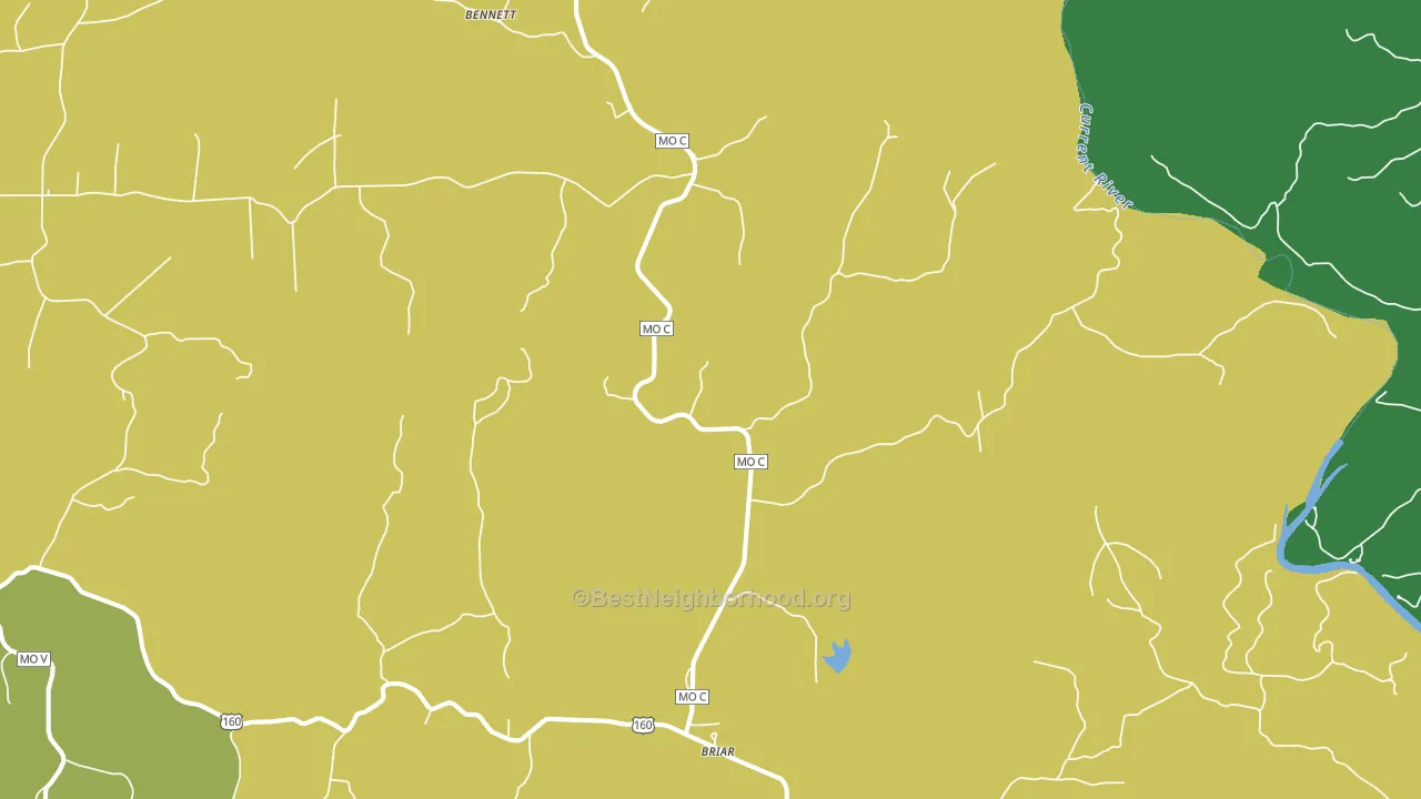 Bennett, MO block-group voter-turnout map