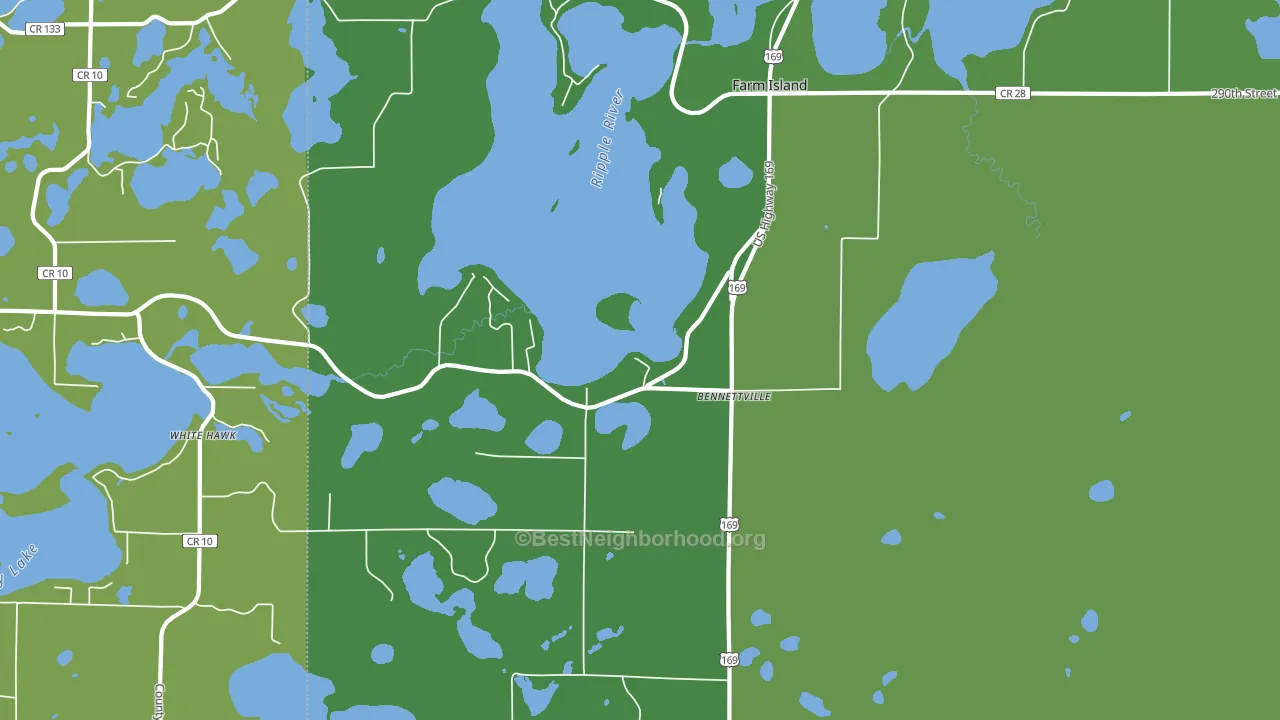 Bennettville, MN block-group voter-turnout map