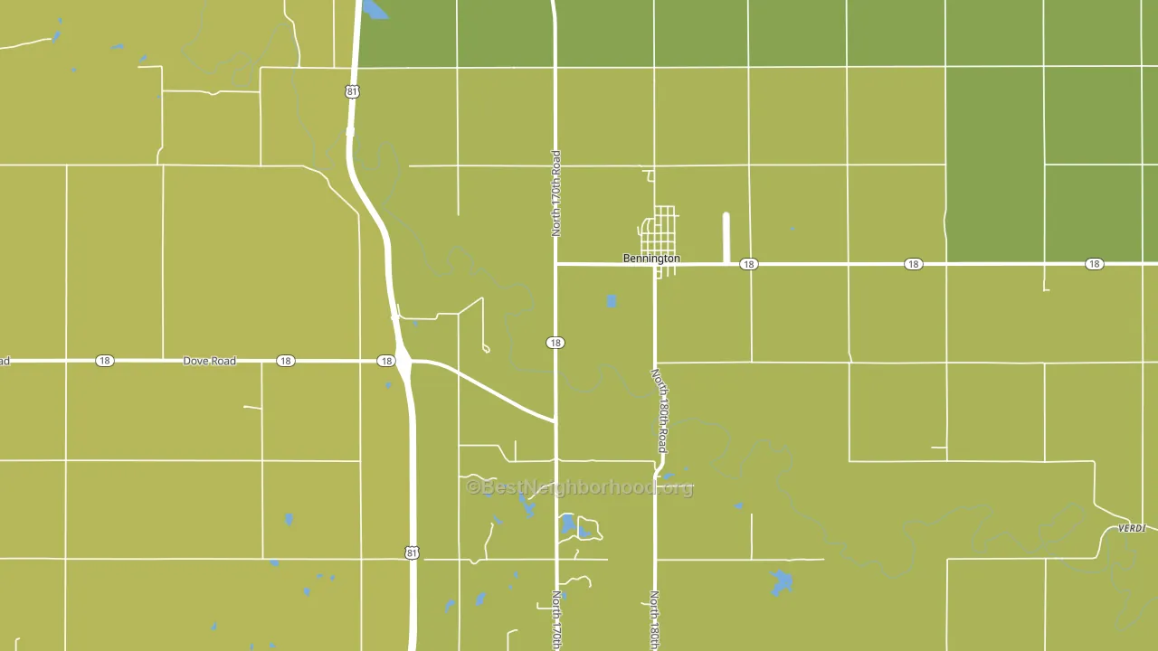 Bennington, KS block-group voter-turnout map