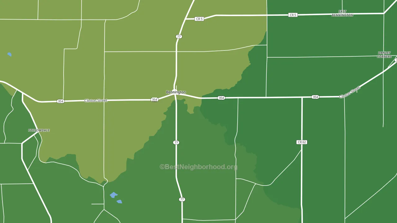 Bennington, NY block-group voter-turnout map