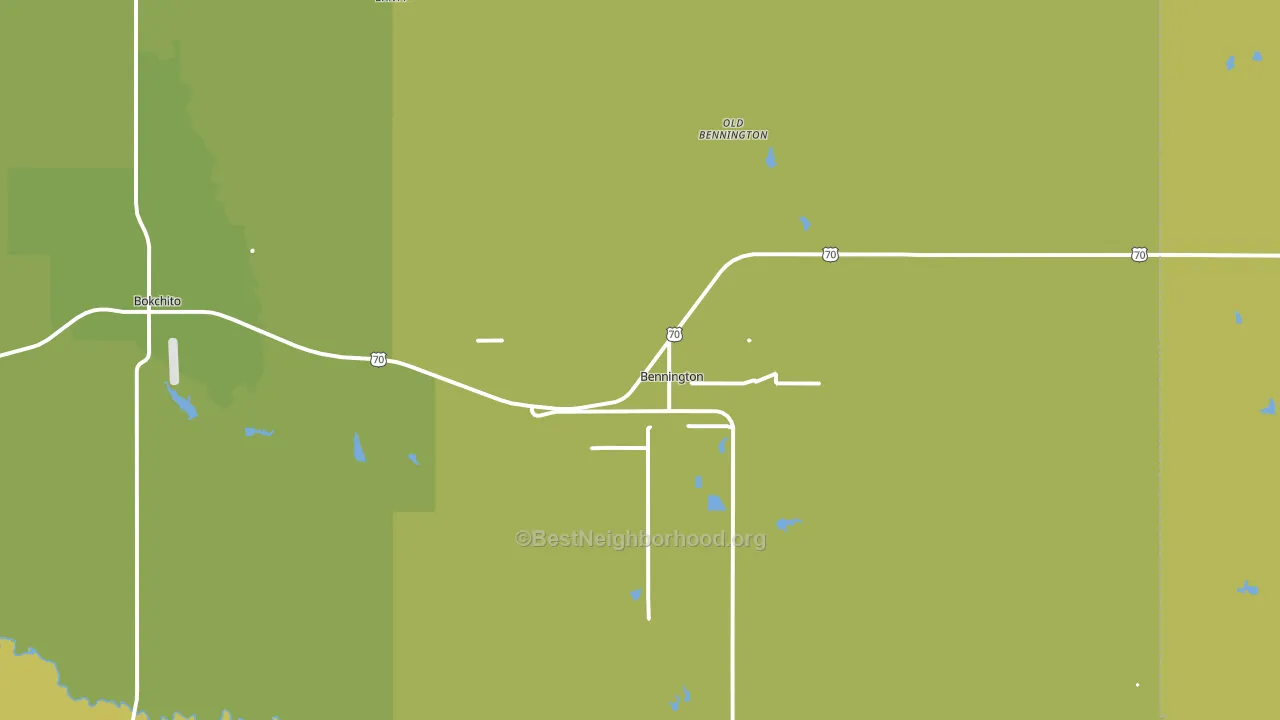 Bennington, OK block-group voter-turnout map