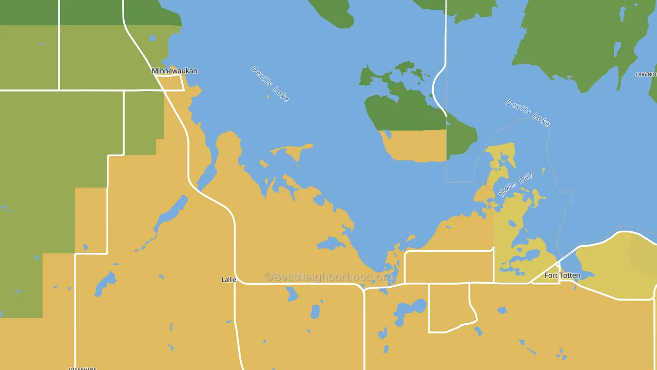 Benson County, ND block-group voter-turnout map