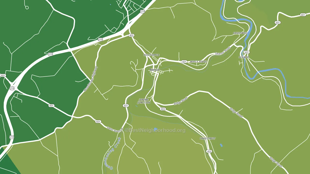 Benson, PA block-group voter-turnout map