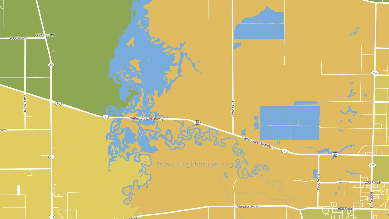 Benson, UT block-group voter-turnout map