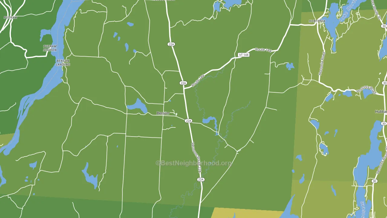 Benson, VT block-group voter-turnout map