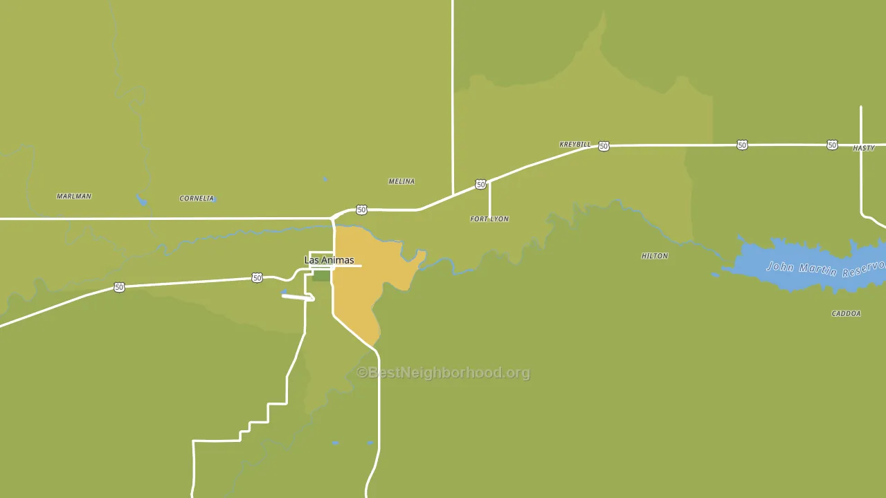 Bent County, CO block-group voter-turnout map