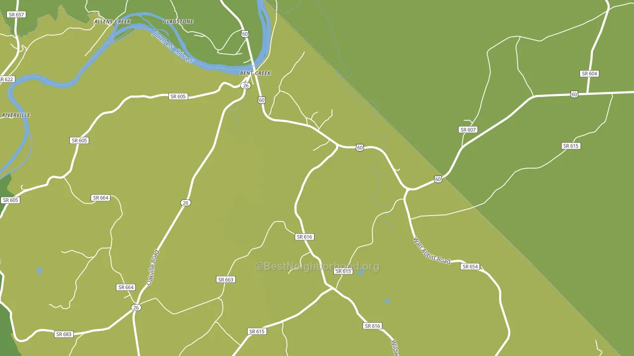 Bent Creek, VA block-group voter-turnout map