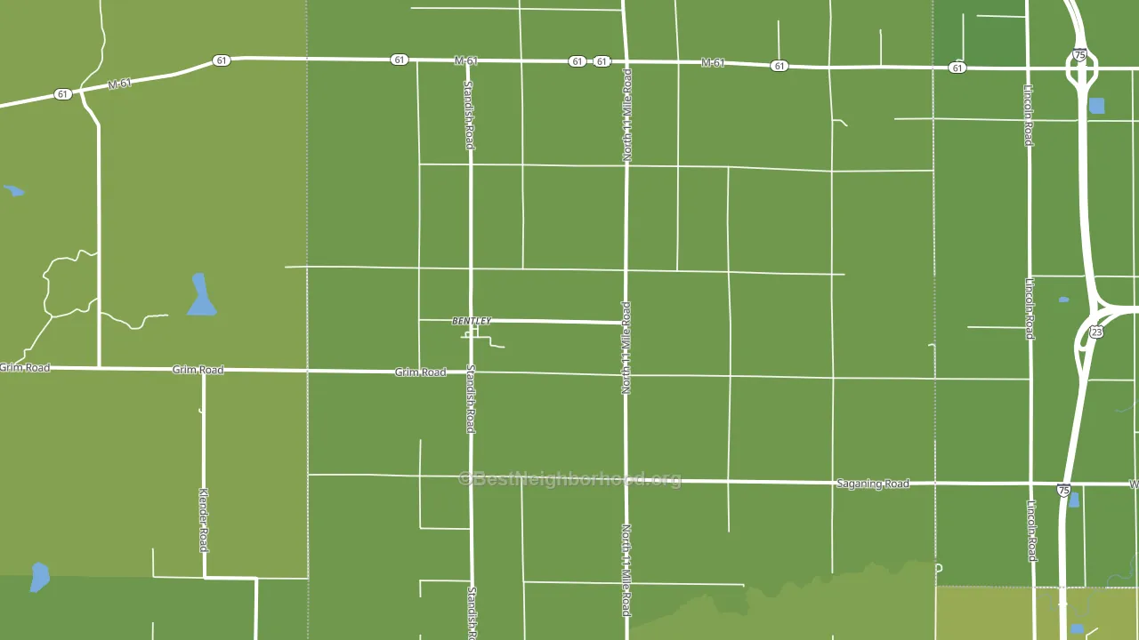 Bentley, MI block-group voter-turnout map