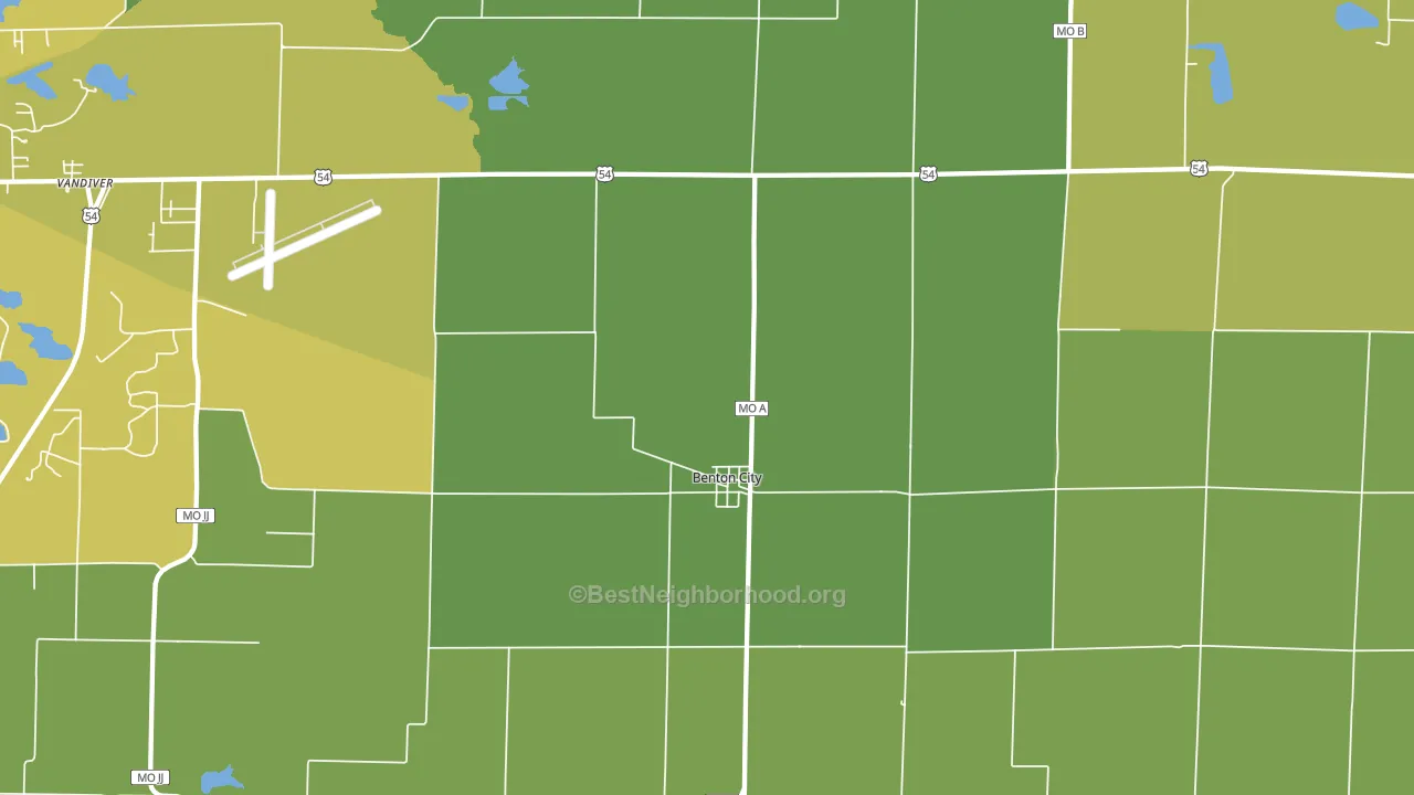 Benton City, MO block-group voter-turnout map
