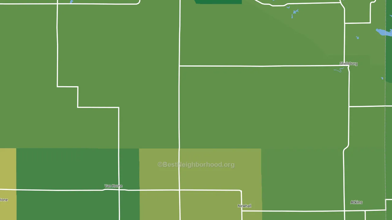 Benton County, IA block-group voter-turnout map