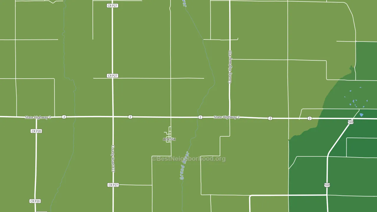 Benton, IA block-group voter-turnout map