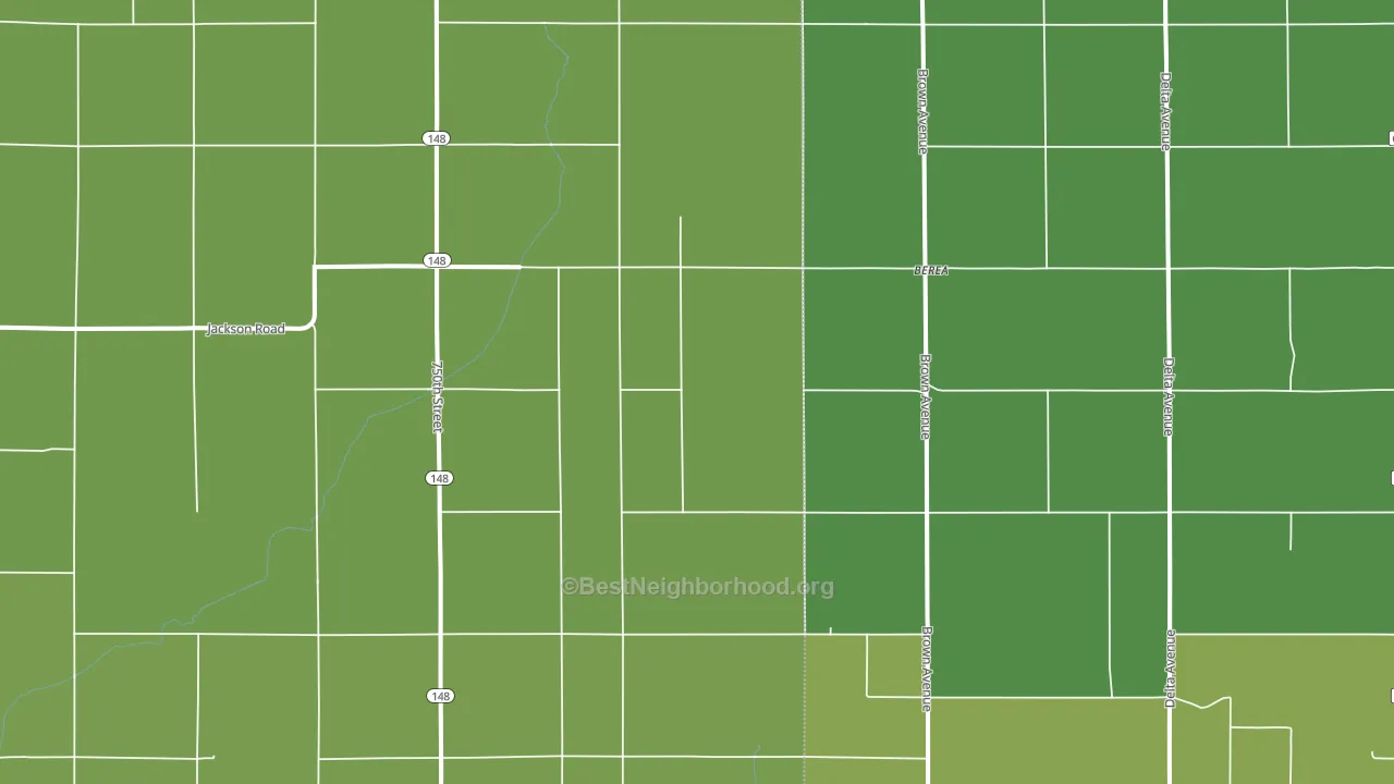 Berea, IA block-group voter-turnout map