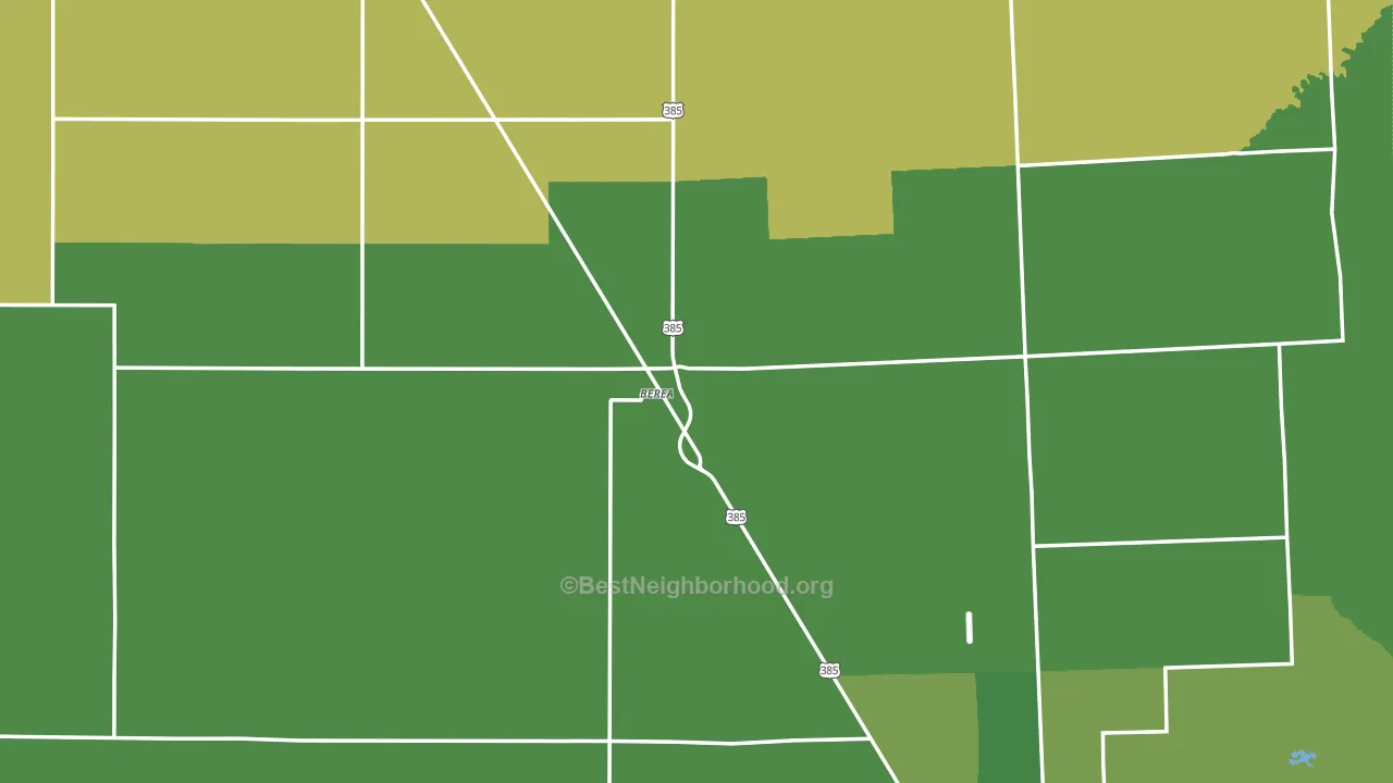 Berea, NE block-group voter-turnout map