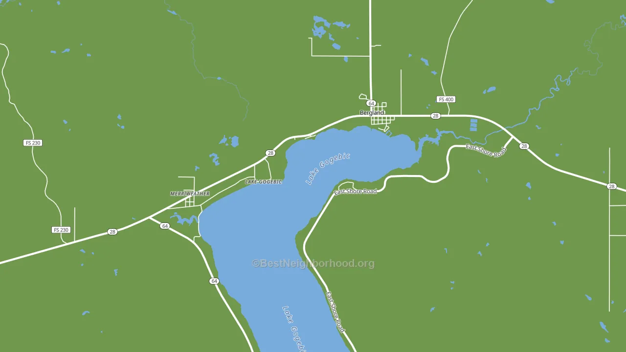 Bergland, MI block-group voter-turnout map