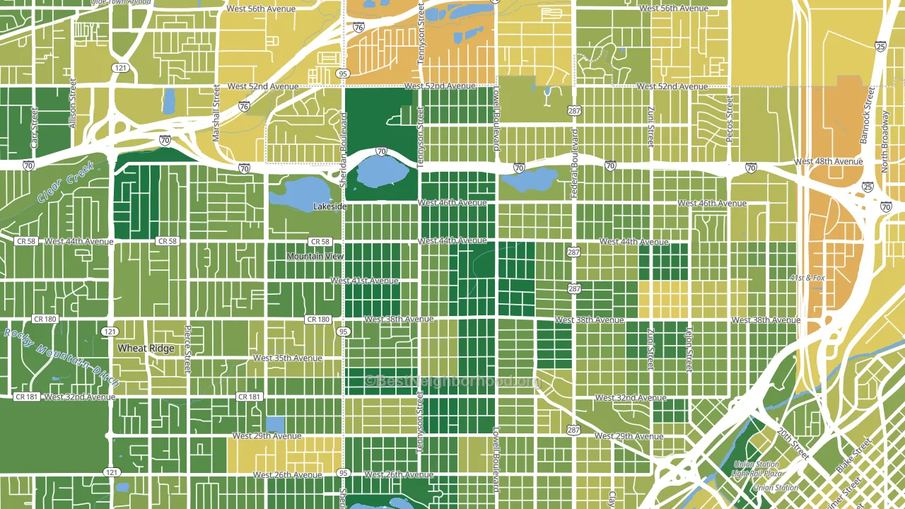 Berkeley, Denver, CO block-group voter-turnout map