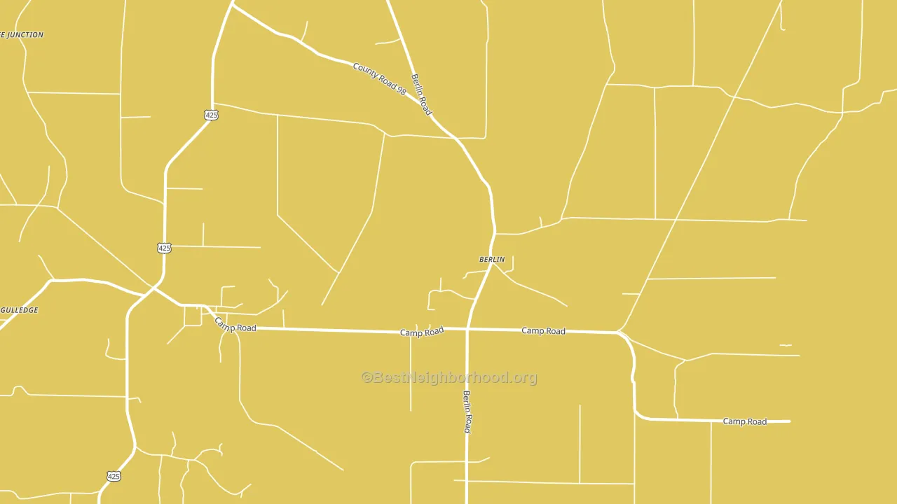 Berlin, AR block-group voter-turnout map
