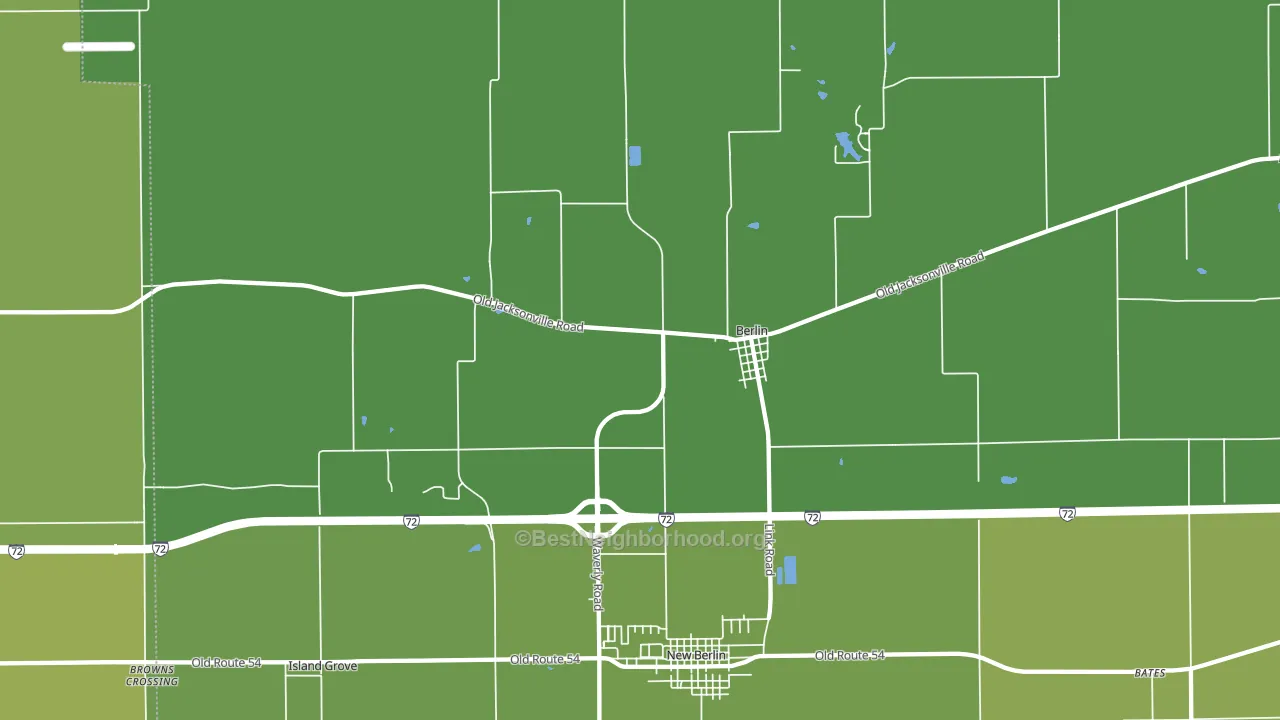 Berlin, IL block-group voter-turnout map