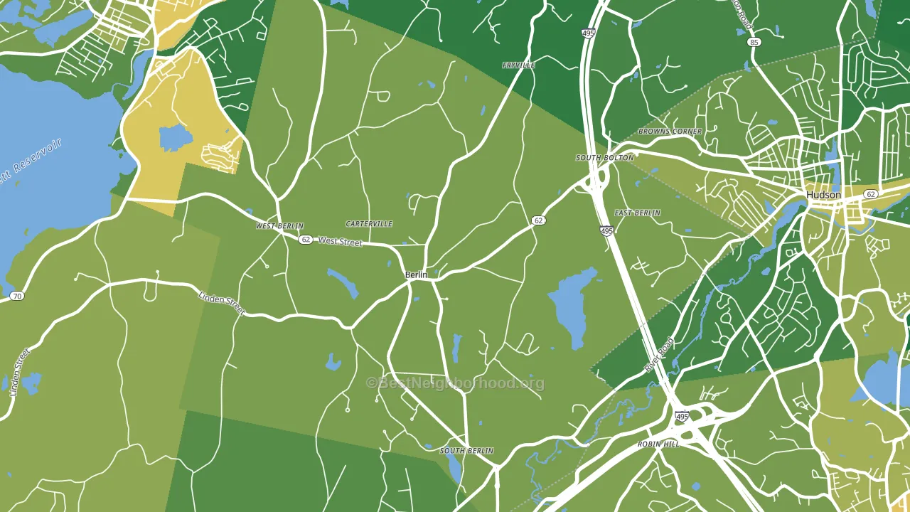 Berlin, MA block-group voter-turnout map