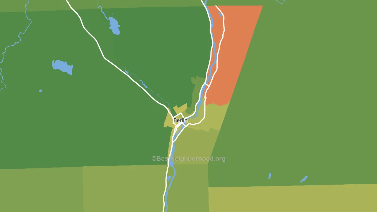 Berlin, NH block-group voter-turnout map